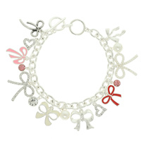 BOW THEME CHARM TOGGLE BRACELET