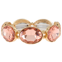 Single Line Of Large Oval Gems Stretch