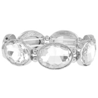 Single Line Of Large Oval Gems Stretch