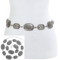 WESTERN FLORAL CONCHO BELT