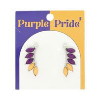 GAME DAY FEATHER POST EARRINGS