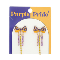 GAME DAY STARRED BOW EARRINGS