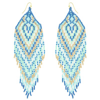 WESTERN FRINGE SEED BEAD EARRINGS