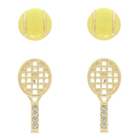 2-PR TENNIS THEME EARRING SET