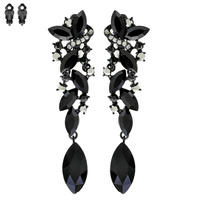 BUTTERFLY PETAL CLUSTER CRYSTAL  CLIP-ON EARRINGS