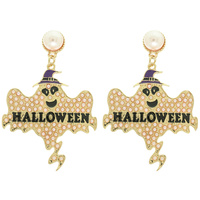 HALLOWEEN GHOST  POST EARRINGS