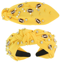 FOOTBALL THEME TOP KNOTTED HEADBAND