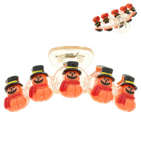 HALLOWEEN JACK O LANTERN HAIR CLAW CLIP