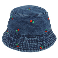 DENIM CHERRY BUCKET HAT