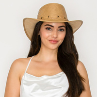 WESTERN LEATHER COWBOY HAT