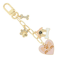 DOG MOM THEME BAG CHARM KEYCHAIN