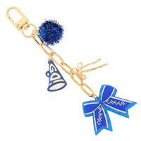 CHEER THEMED BAG CHARM KEYCHAIN