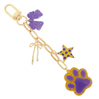 GAME DAY THEME BAG CHARM KEYCHAIN