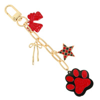 GAME DAY THEME BAG CHARM KEYCHAIN