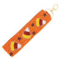 HALLOWEEN THEME SEED BEAD KEY CHAIN