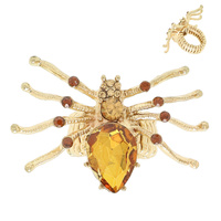HALLOWEEN JEWELED SPIDER STRETCH RING