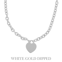 GOLD PLATED HEART PENDANT ECKLACE