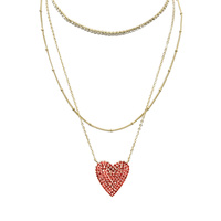 LAYERED HEART NECKLACE