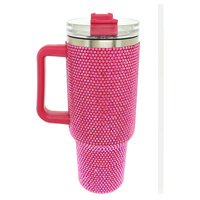 RHINESTONE ENCRUSTED STAINLESS STEEL TUMBLER