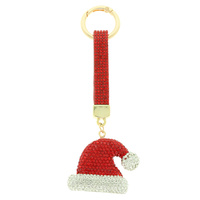 CHRISTMAS SANTA HAT WRISTLET KEYCHAIN