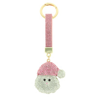 CHRISTMAS SANTA FACE WRISTLET KEYCHAIN