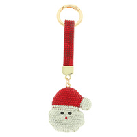 CHRISTMAS SANTA FACE WRISTLET KEYCHAIN